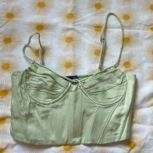 Lime Zara Corset Crop Top